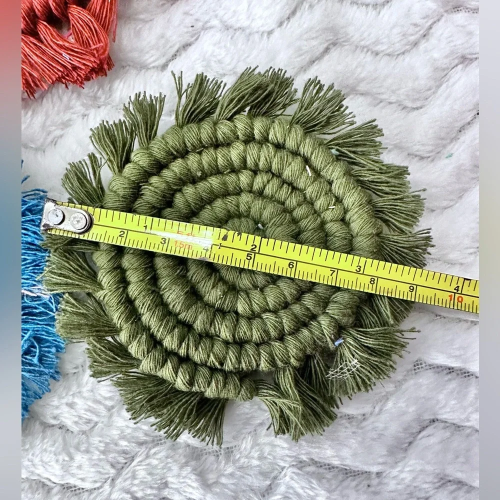 NEW: [5pc Set] Soul Embellishment’s Hand Woven Macrame Home Decor Magnets - Picture 10 of 16